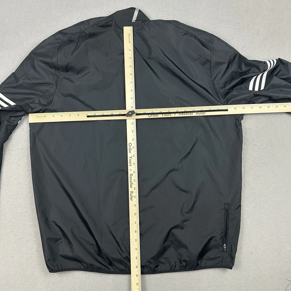 Adidas Running Jacket Men Extra Large Black Response Lightweight Windbreaker XL
